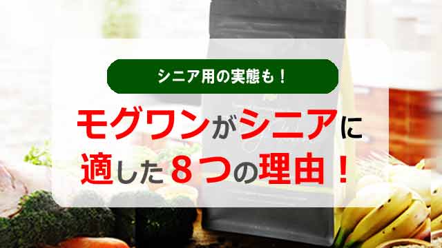 モグワンがシニア犬に適した8つの理由！シニア用の実態も！